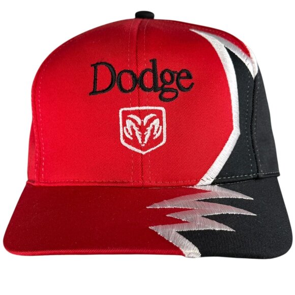 Rare 90s Kati Supreme Dodge Embroidered Red & Black Adjustable Strapback Hat - Picture 1 of 7